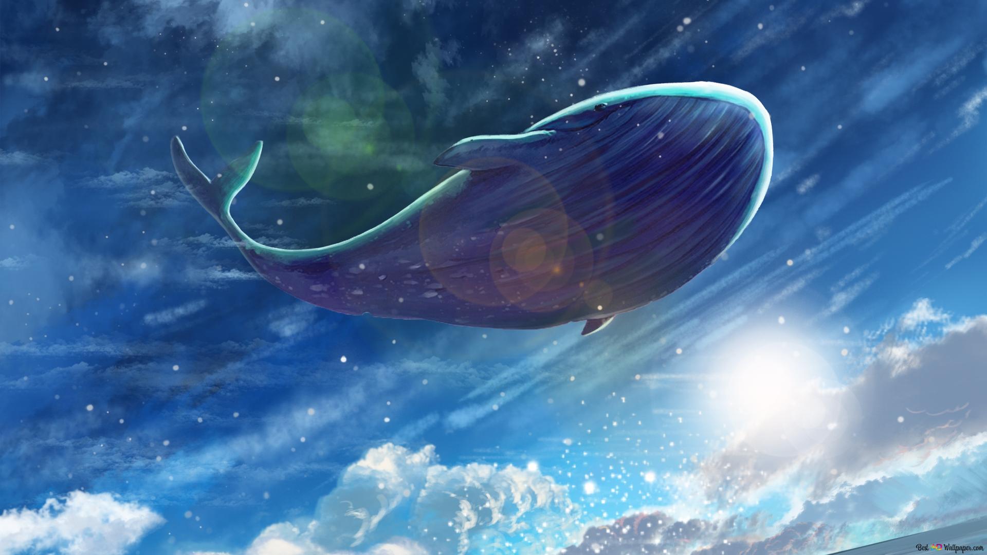 Flying Whale 2k Wallpaper