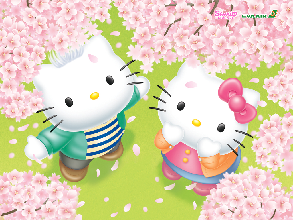 Hello Kitty And Dear Daniel On A Cherry Blossom Wallpaper Found