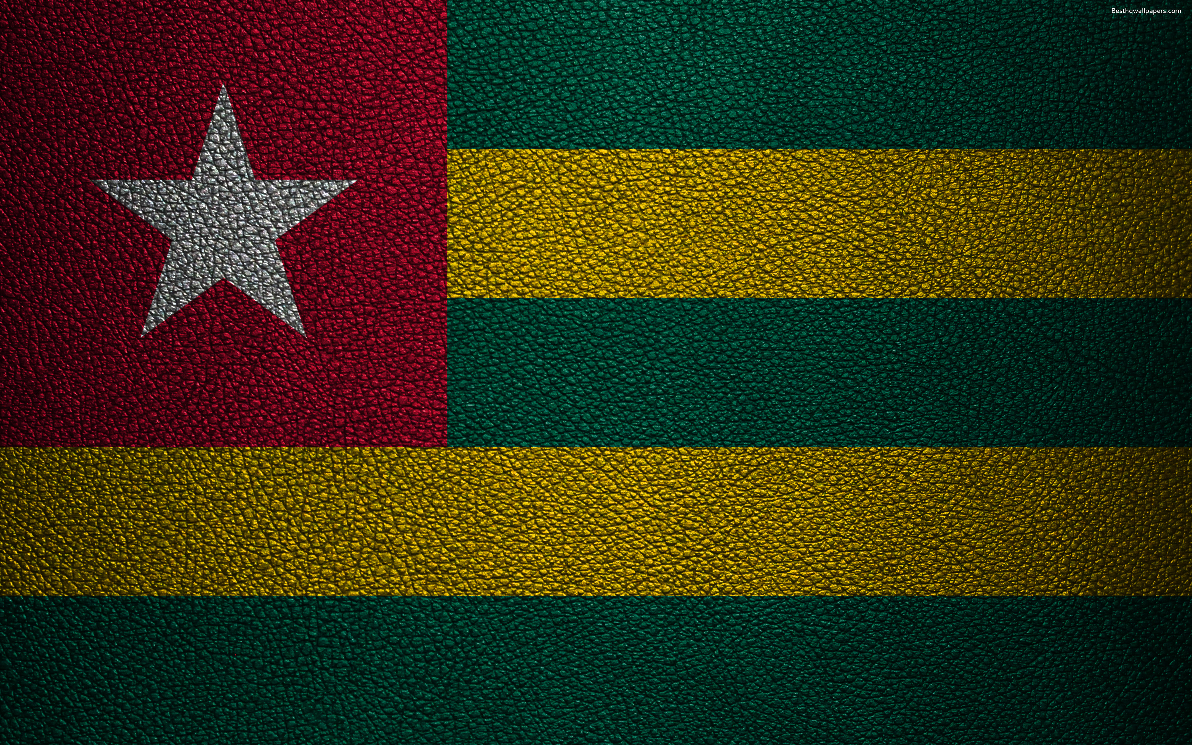 Wallpaper Flag Of Togo Africa 4k Leather Texture