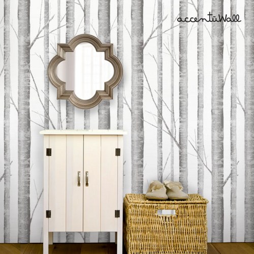 wallpaper repositionable birch tree peel and stick fabric wallpaper 500x500