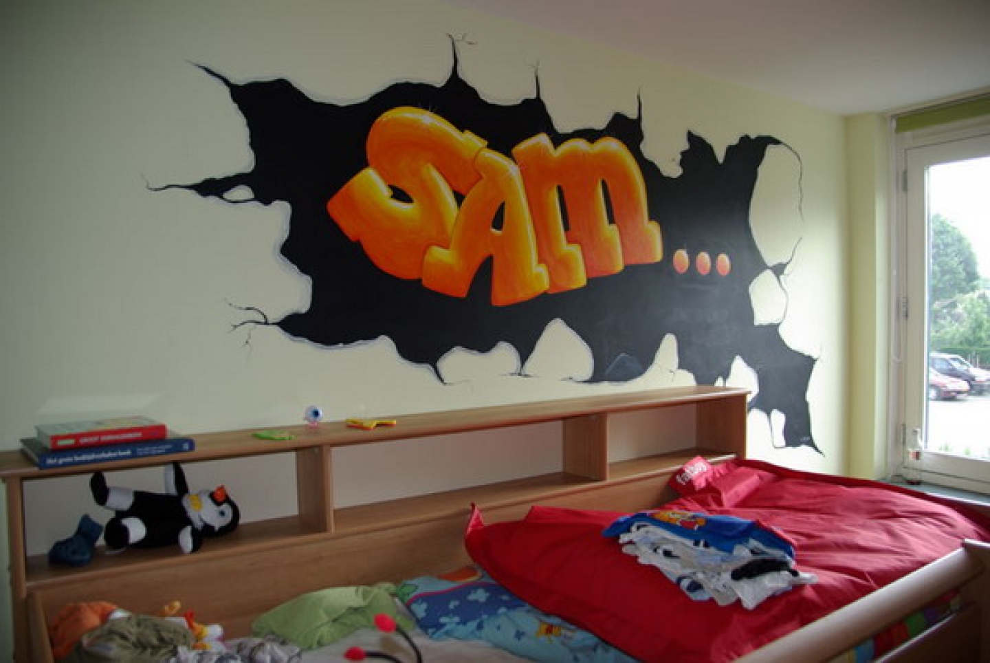 Boys bedroom design ideas picture graffiti bedroom wallpaper