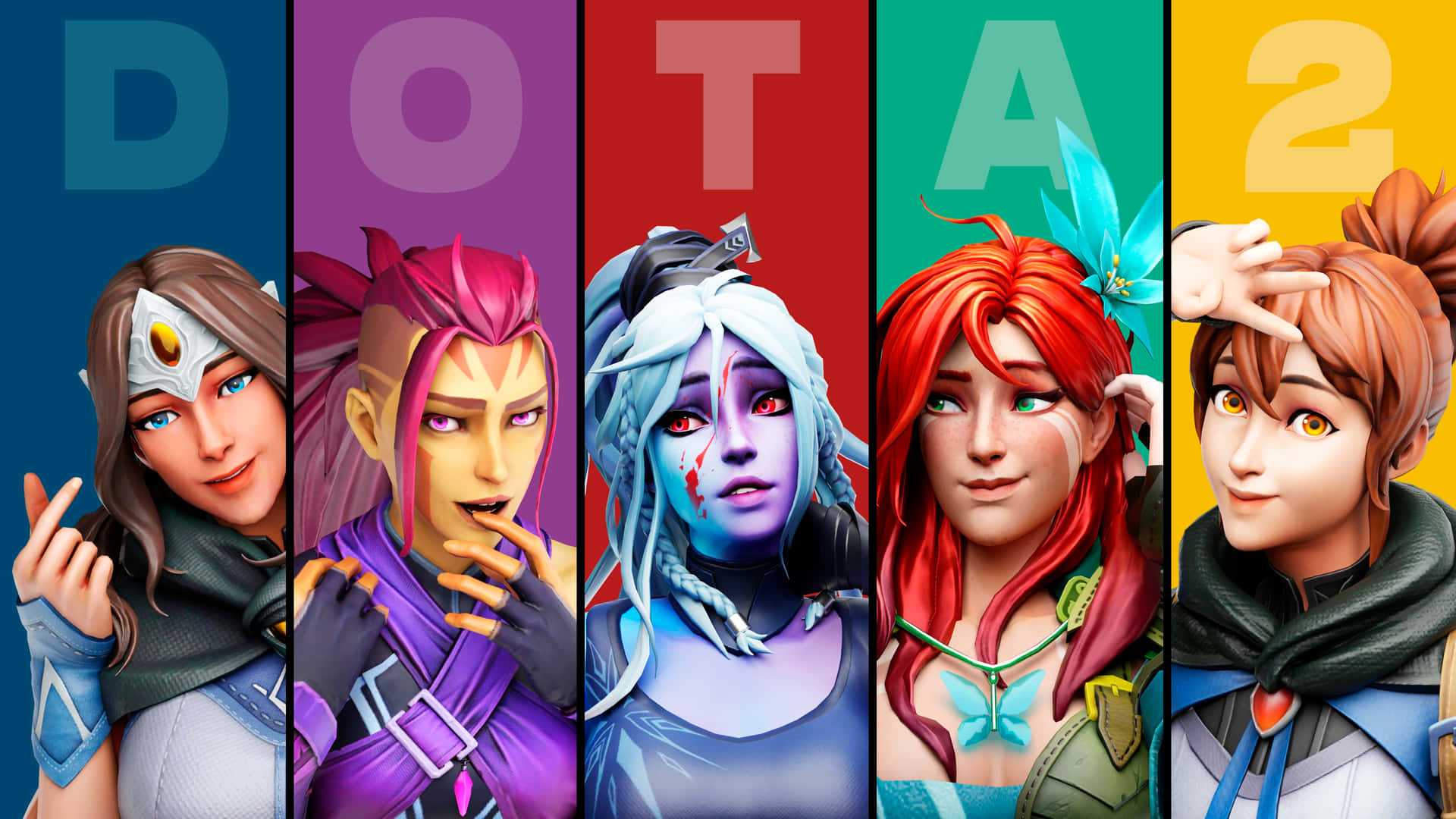 4k Dota Background Poster Colors Wallpaper