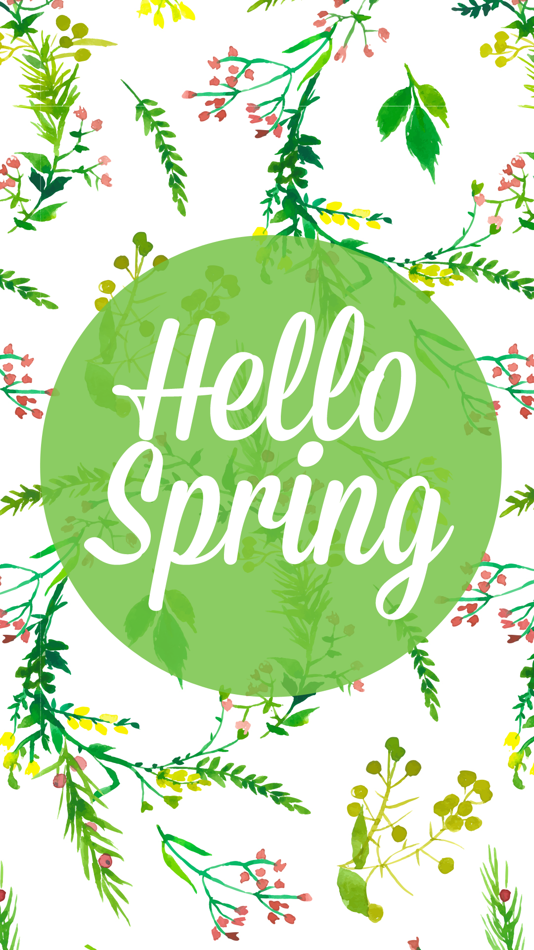 Bie Hello Spring Desktop iPhone Wallpaper Sweet Mint