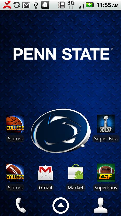 Penn State Nittany Lions Live Wallpaper with animated 3D logo