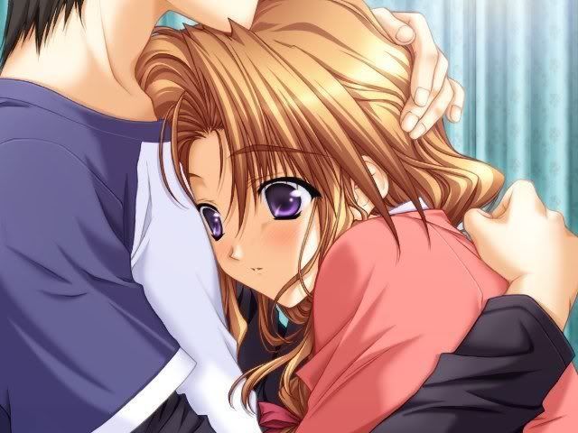 anime love hug wallpaper