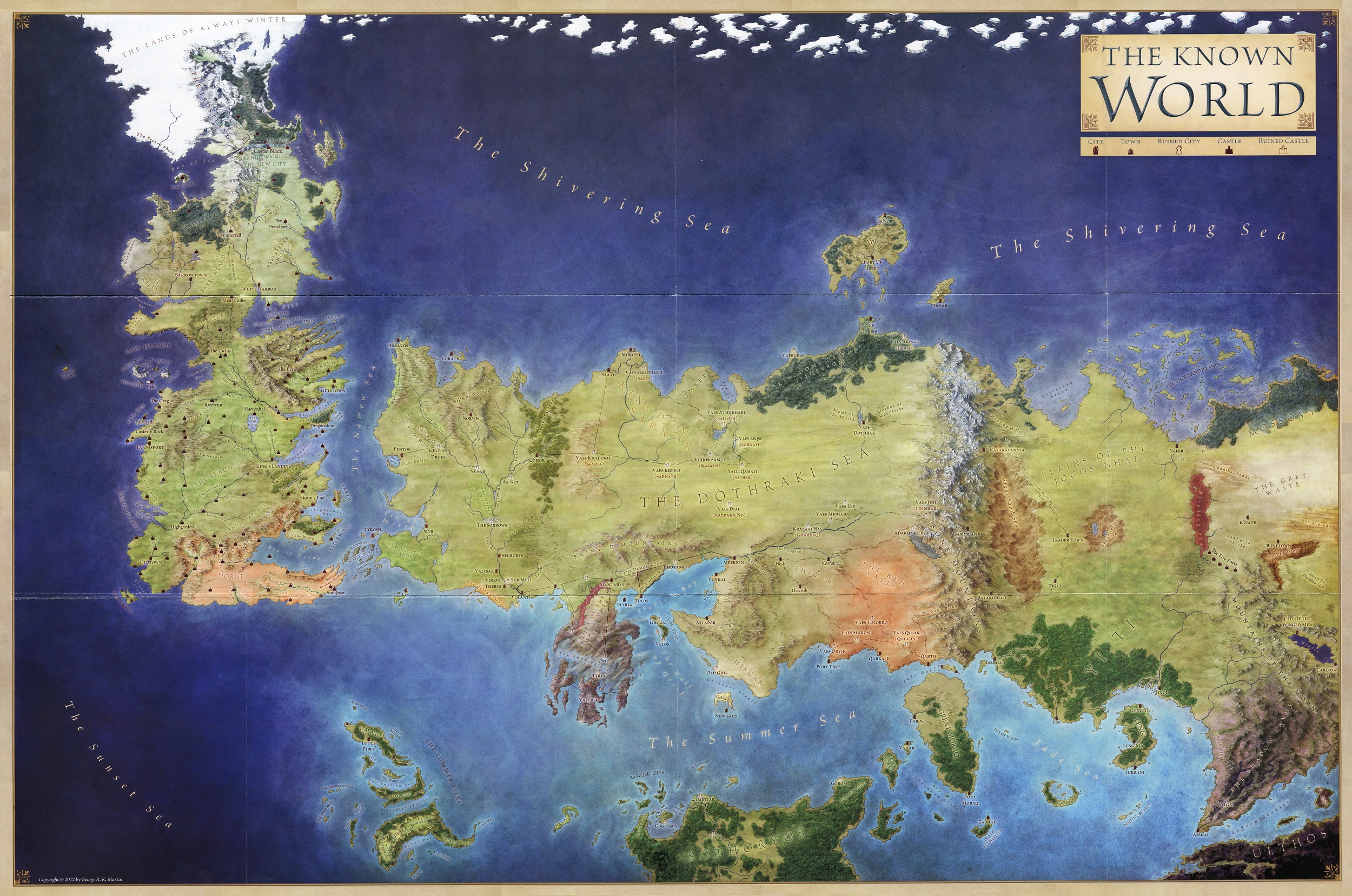 Game Of Thrones Known World Map Wallpaper Id