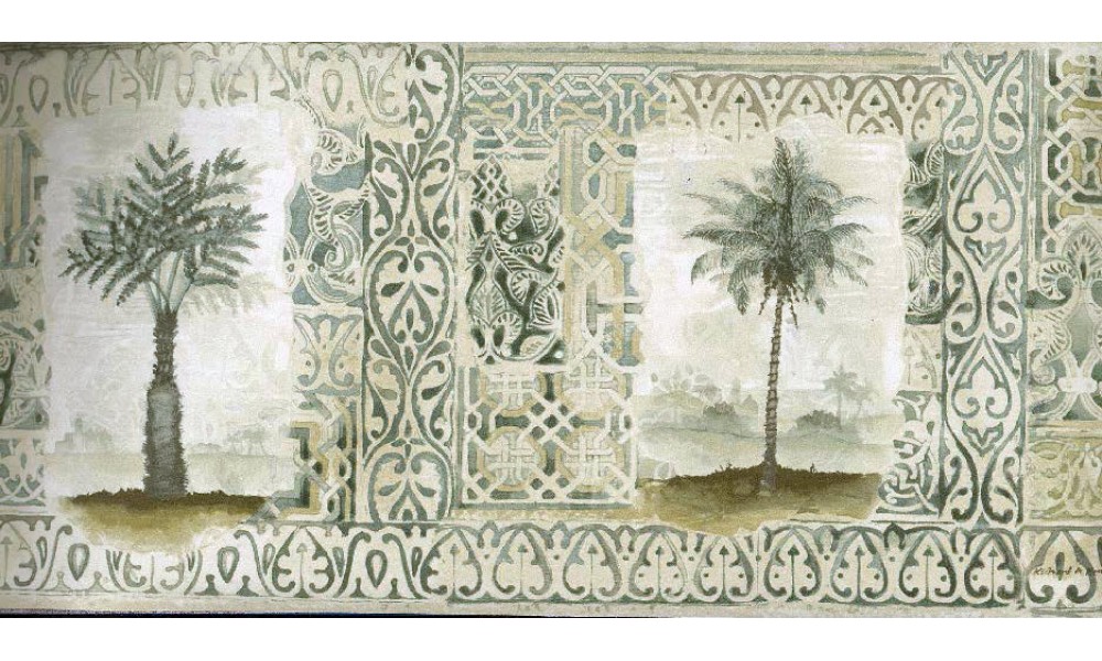 Home Tropical Palm Tree Wallpaper Border