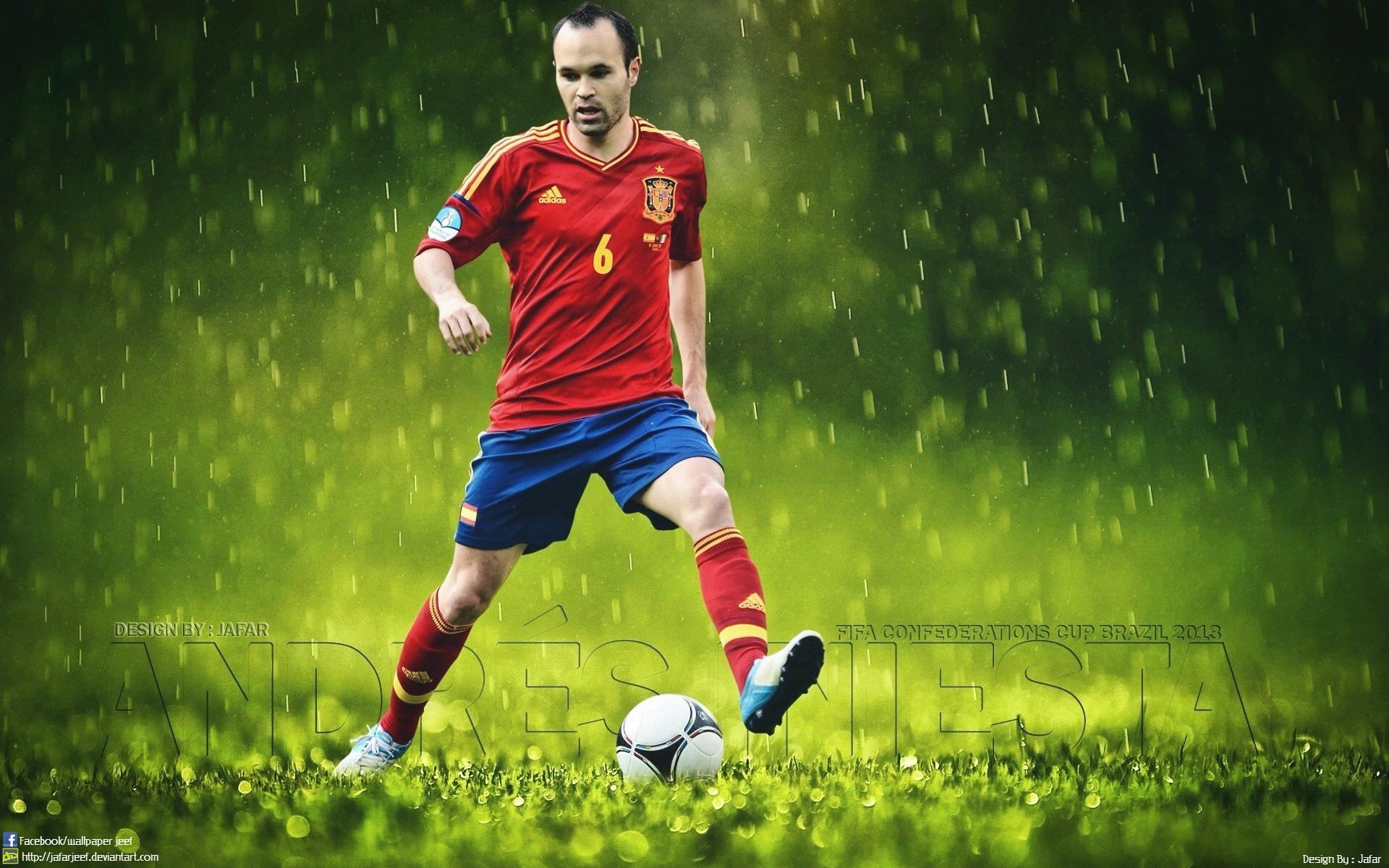 Andres Iniesta Spanish Footballer Wallpaper Football HD