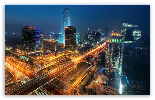 Beijing At Night China 4k HD Desktop Wallpaper For