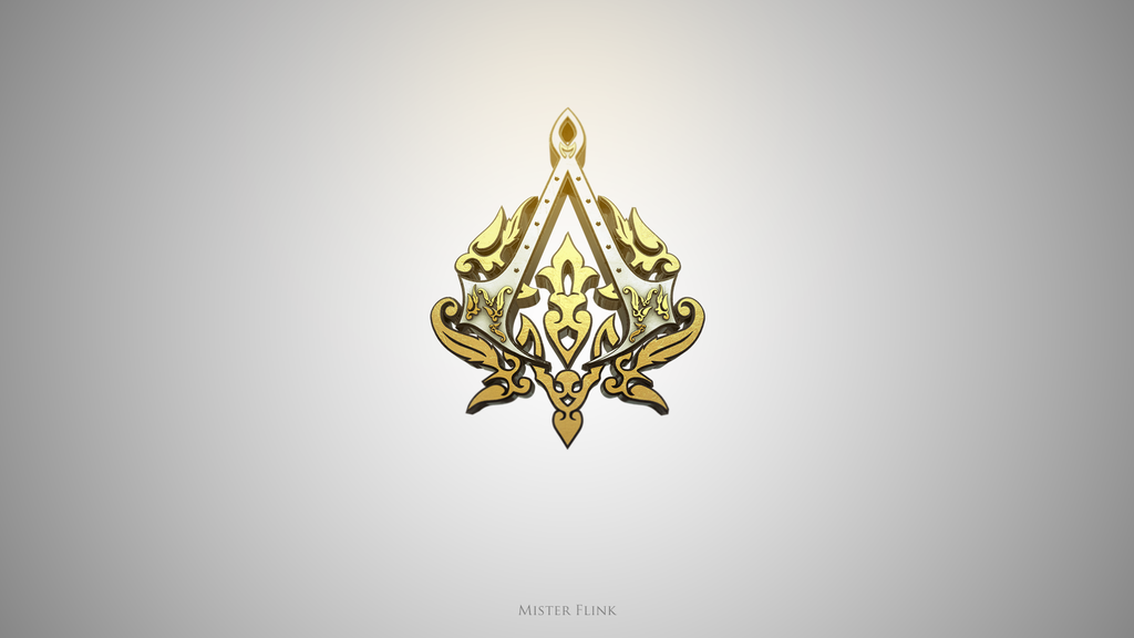 Assassin S Creed Golden Logo V1 By Flink Design
