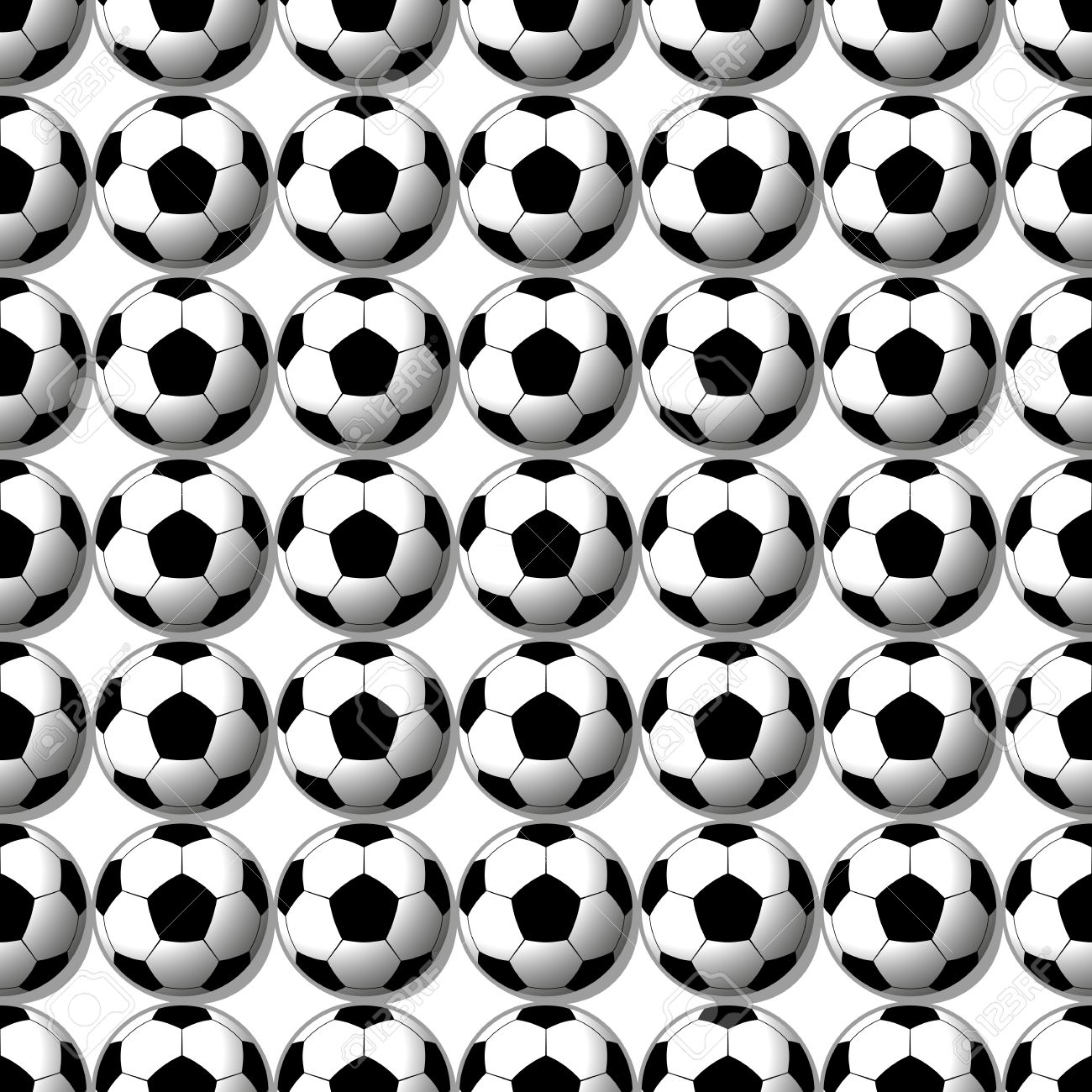 Vector Seamless Soccer Ball Background Gradient Mash Royalty