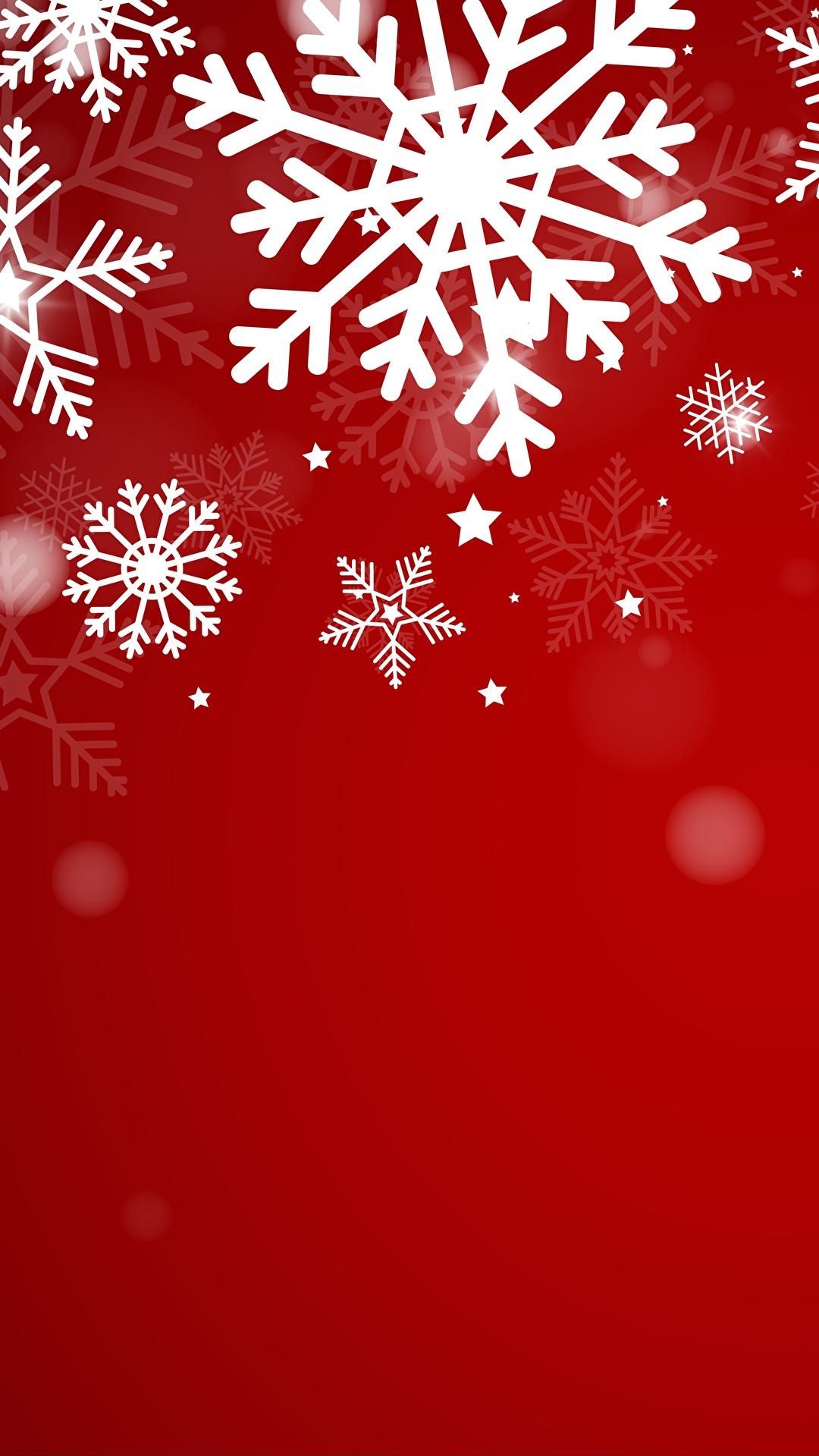 Wallpaper Christmas Snowflakes Template Greeting Card Red