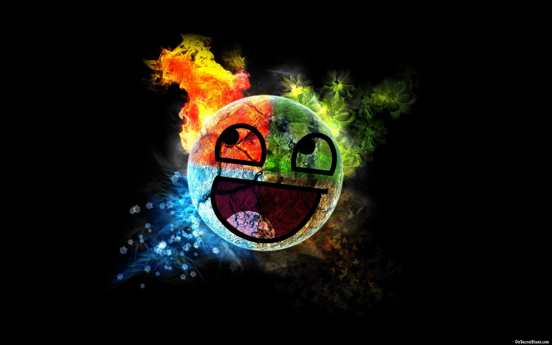 Awesome Smiley Face Wallpaper