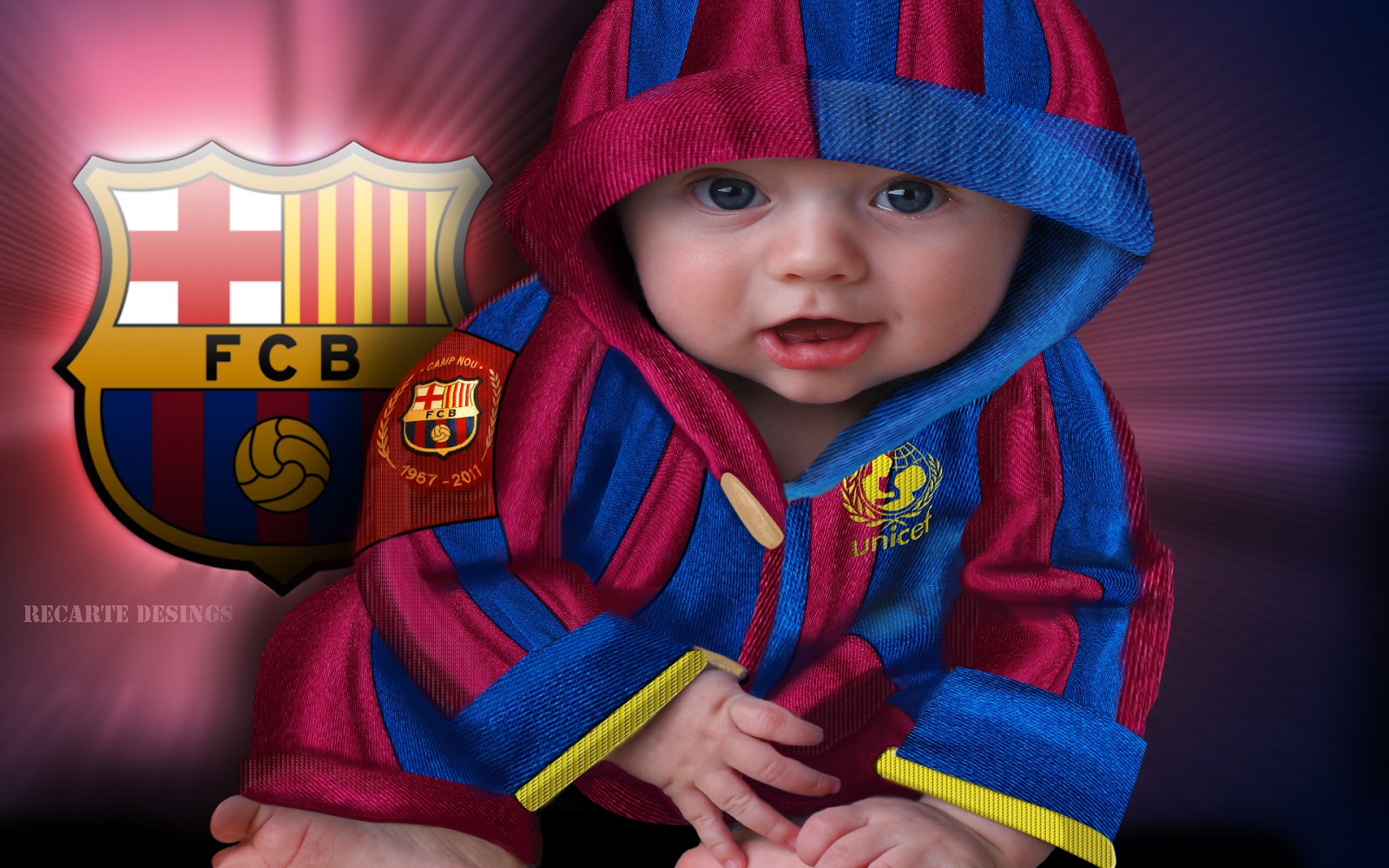 Barcelona Baby Wallpaper So Cute With Barca Attribute Its Wide