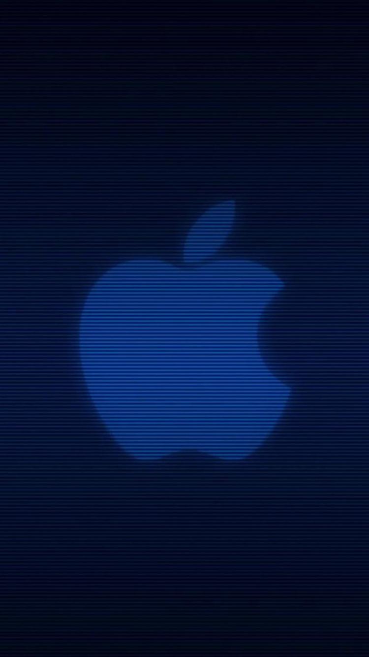 Your iPhone HD Blue Apple Design Wallpaper