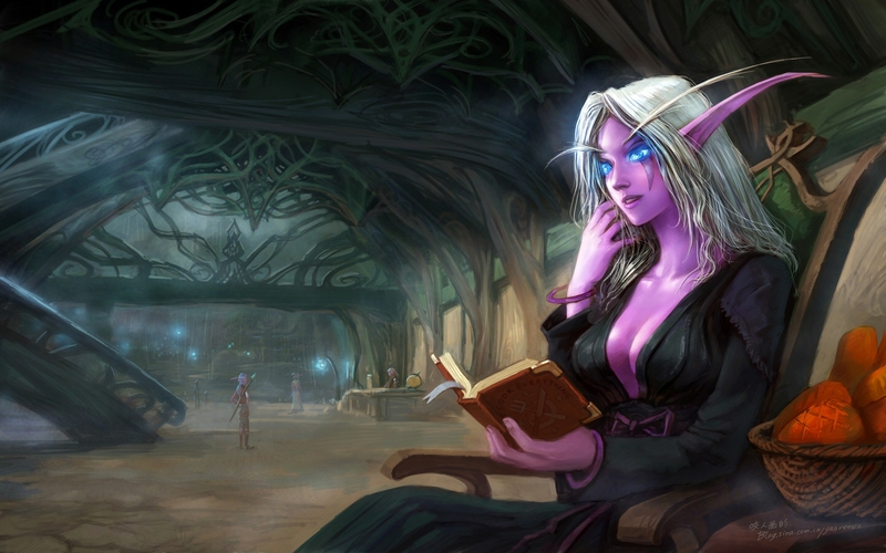 video games world of warcraft reading fantasy art books artwork long