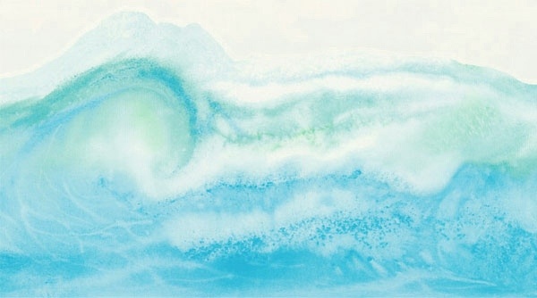 Ocean Waves Wallpaper Border Aqua Surf Wave Surfing