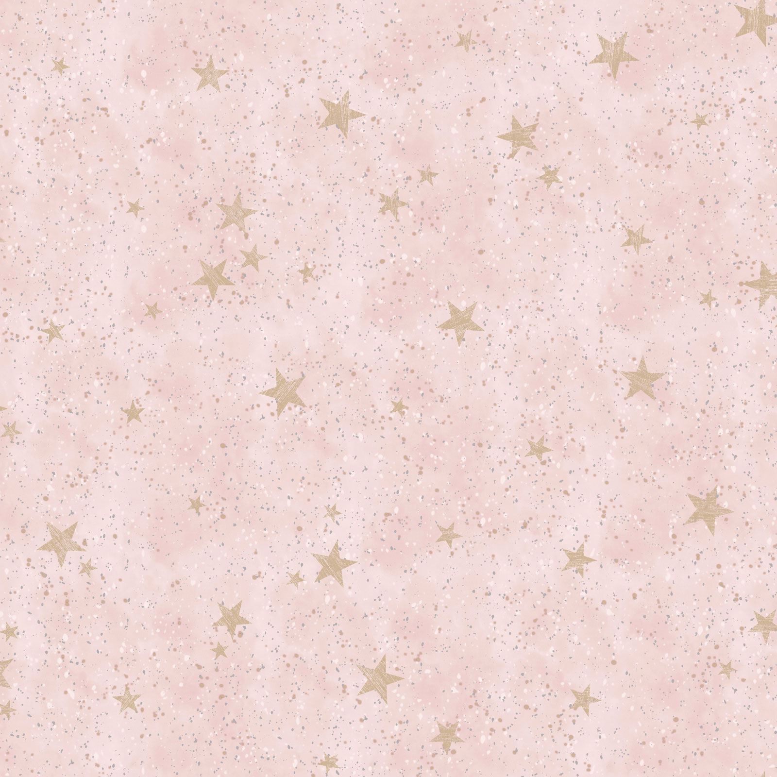 Crown M1492 Metallic Highlighted Wallpaper Starlight Stars Pink