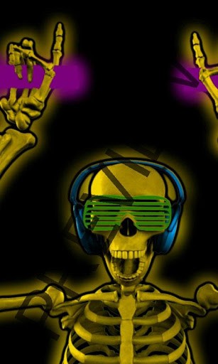 Skull DJ music party wallpaper for Android