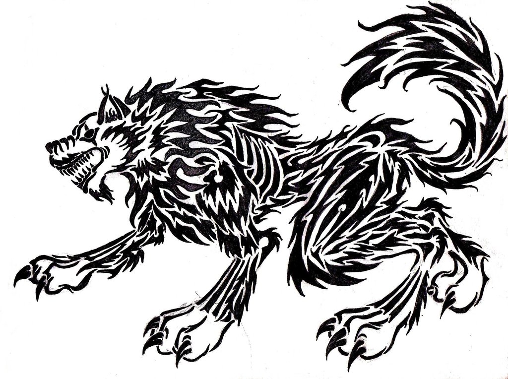 Tribal Wolf By Ganyita