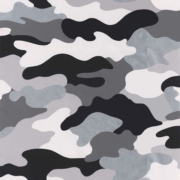 Black Grey Silver Camouflage Wallpaper