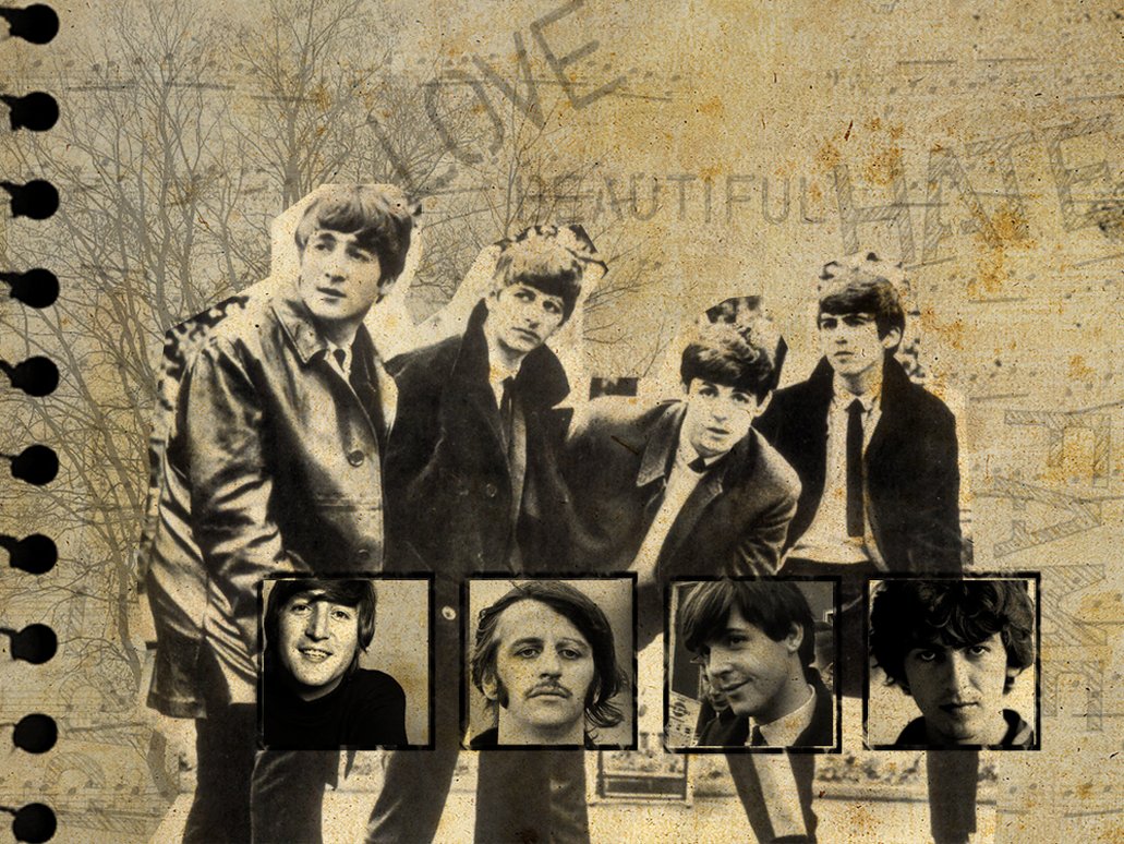 Beatles Vintage Wallpaper By Splashofhappy