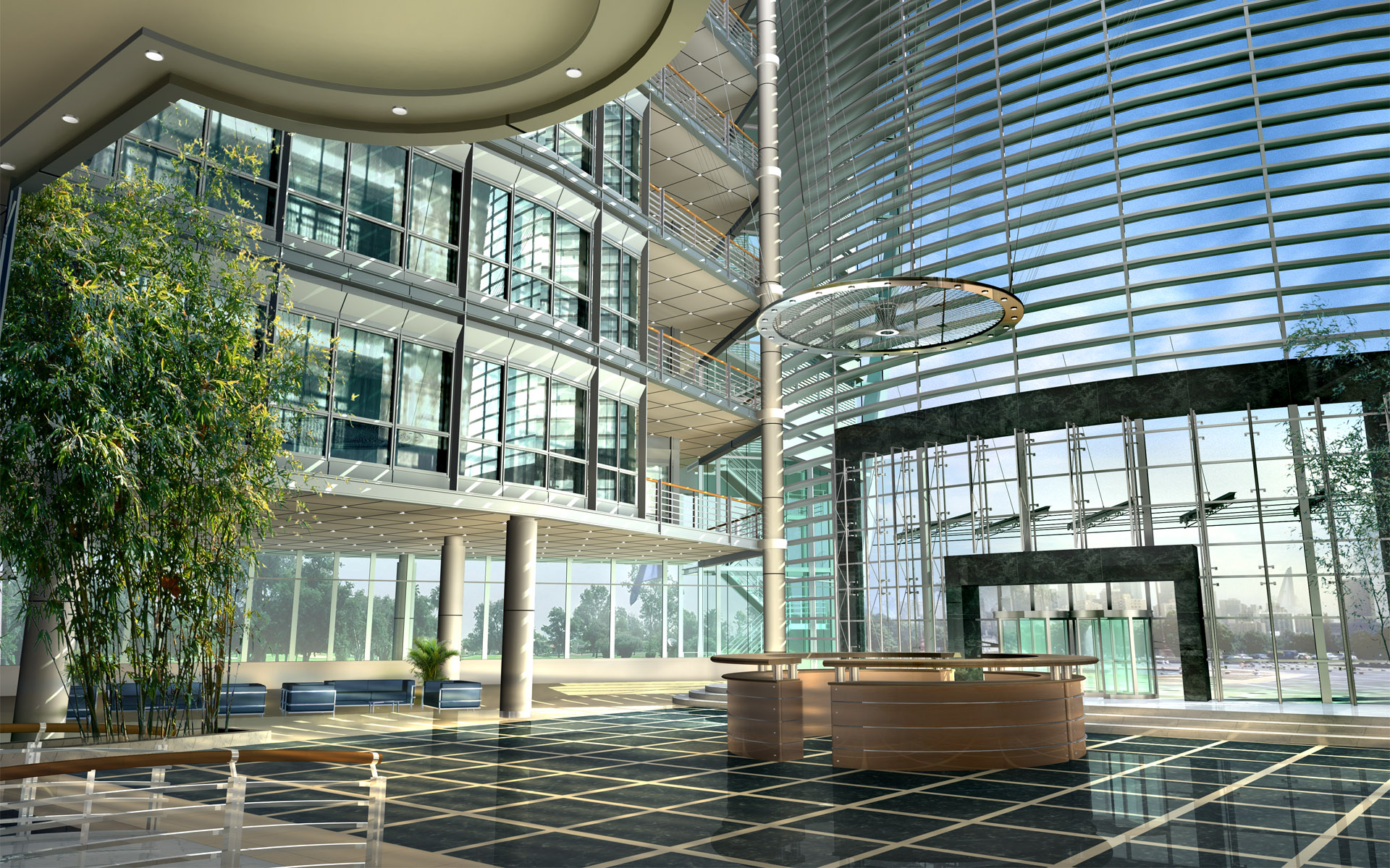 Windows Architecture Background Hd Wallpaper