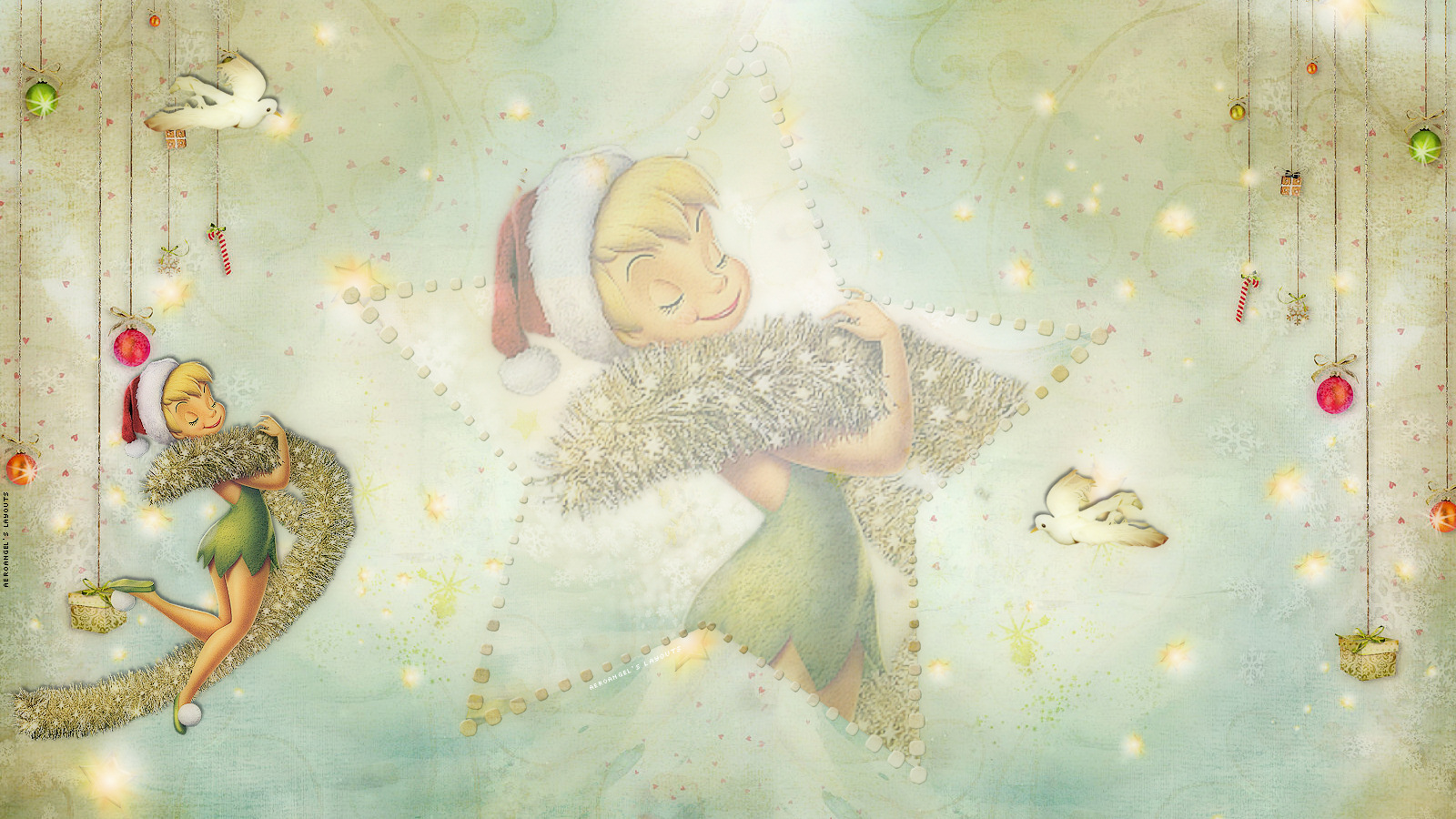 Tinkerbell Christmas Background
