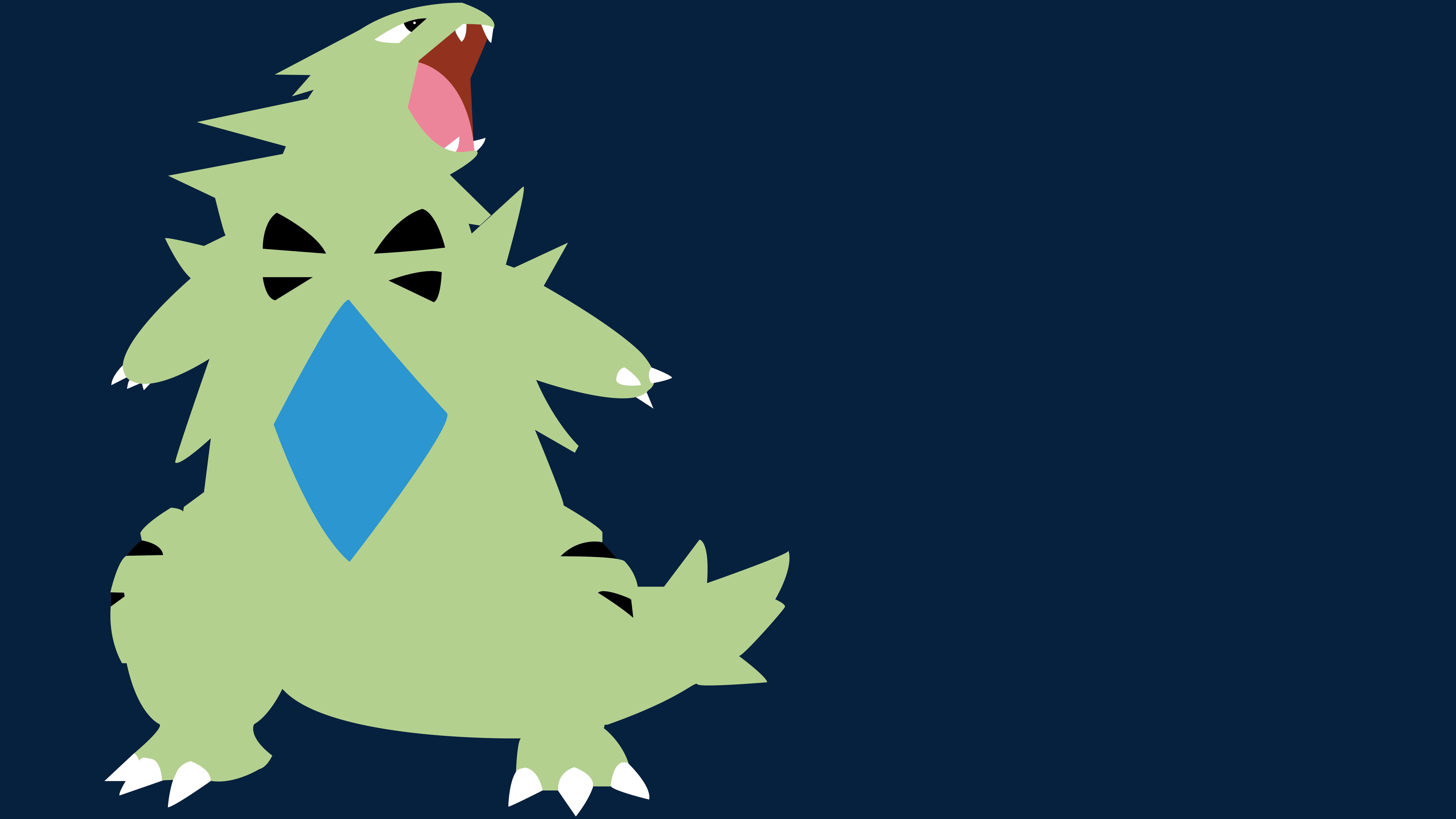 Green And Blue Pokemon Character Illustration Pok Mon Tyranitar