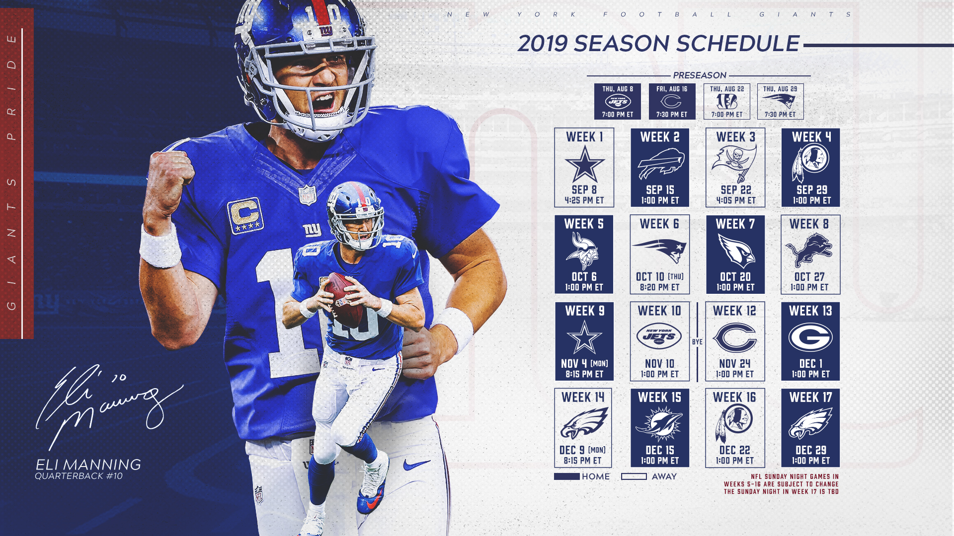 Giants Schedule New York