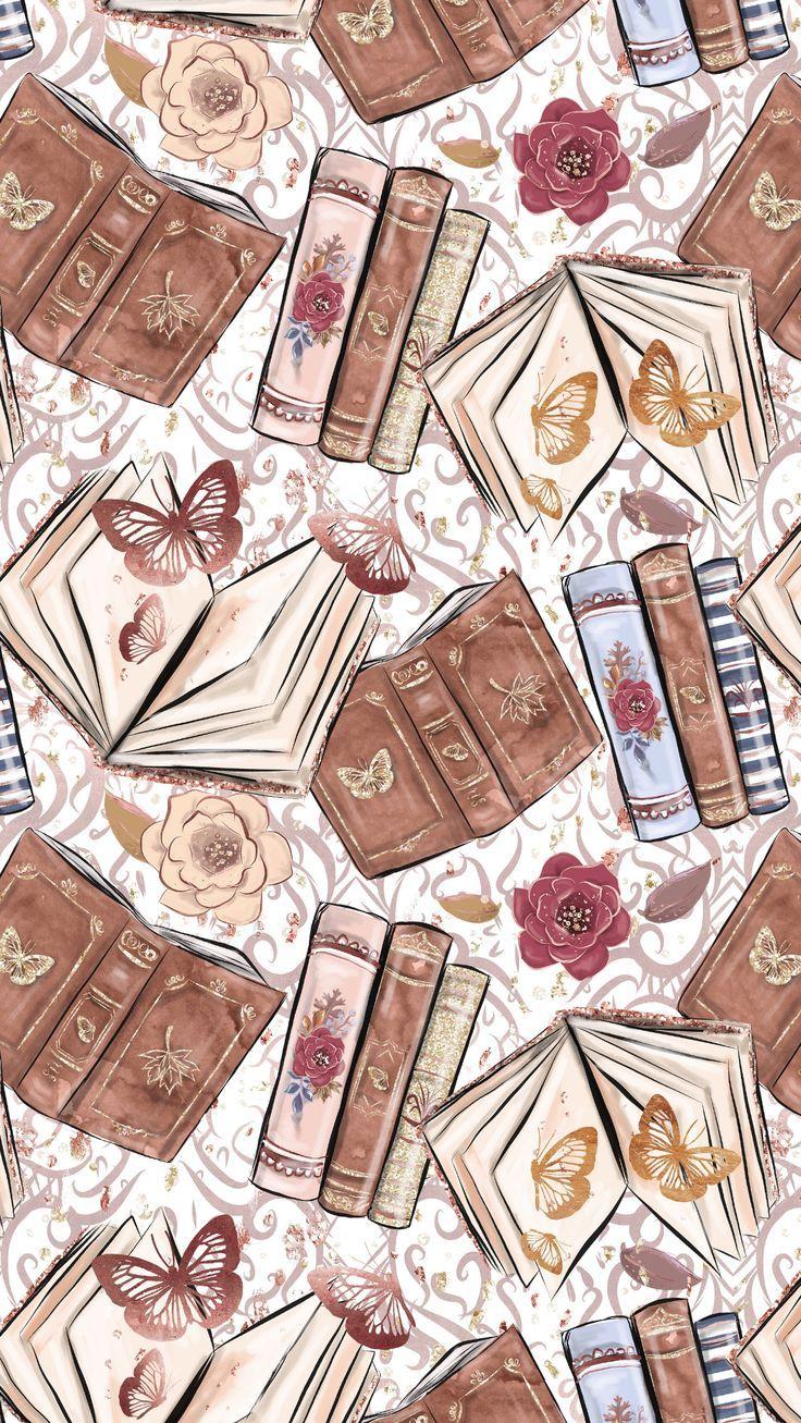 Book Wallpaper Graphic Cute