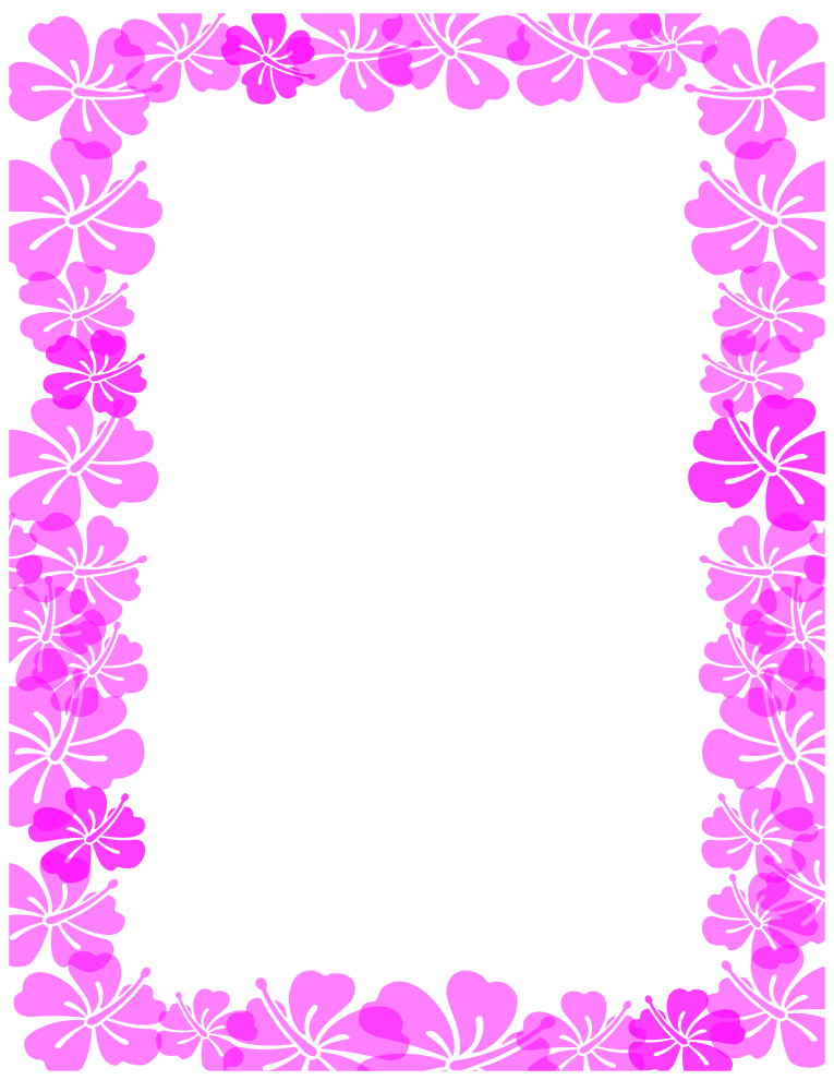 Borders And Clip Art Hibiscus Themed