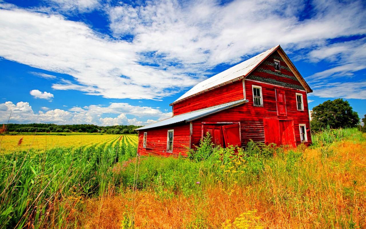 The Red Barn High Quality And Resolution Wallpaper On