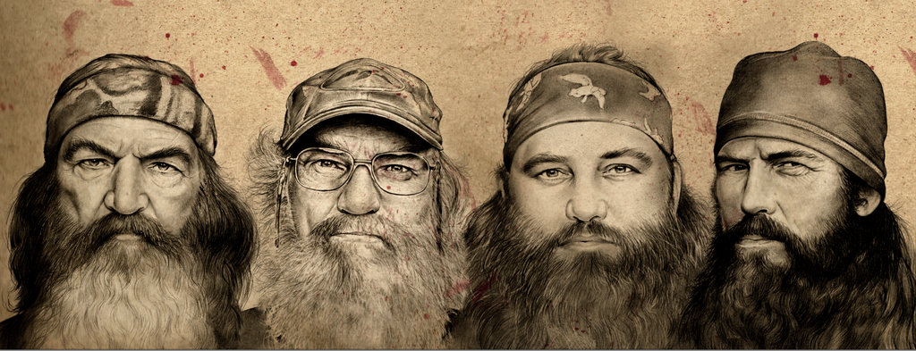 Duck Dynasty On Textured Paper By Gregchapin