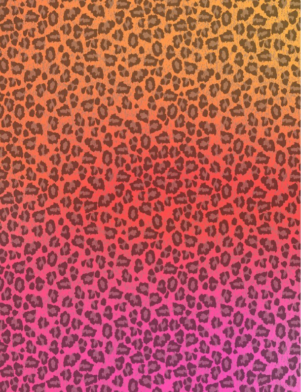 iPhone Leopard Ombre Orange Pink Rainbow Red Tiger Wallpaper