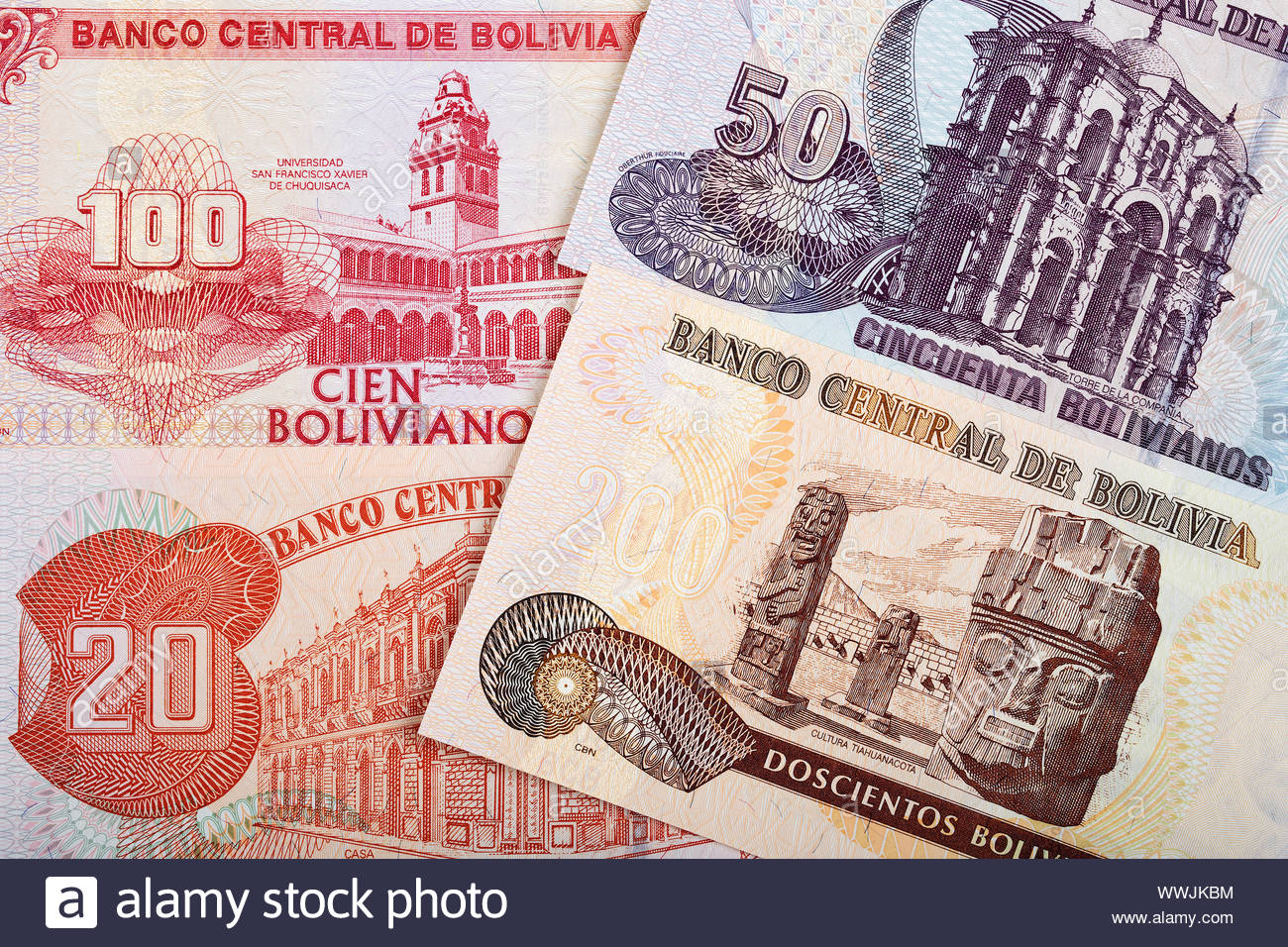 Bolivian Boliviano A Business Background Stock Photo