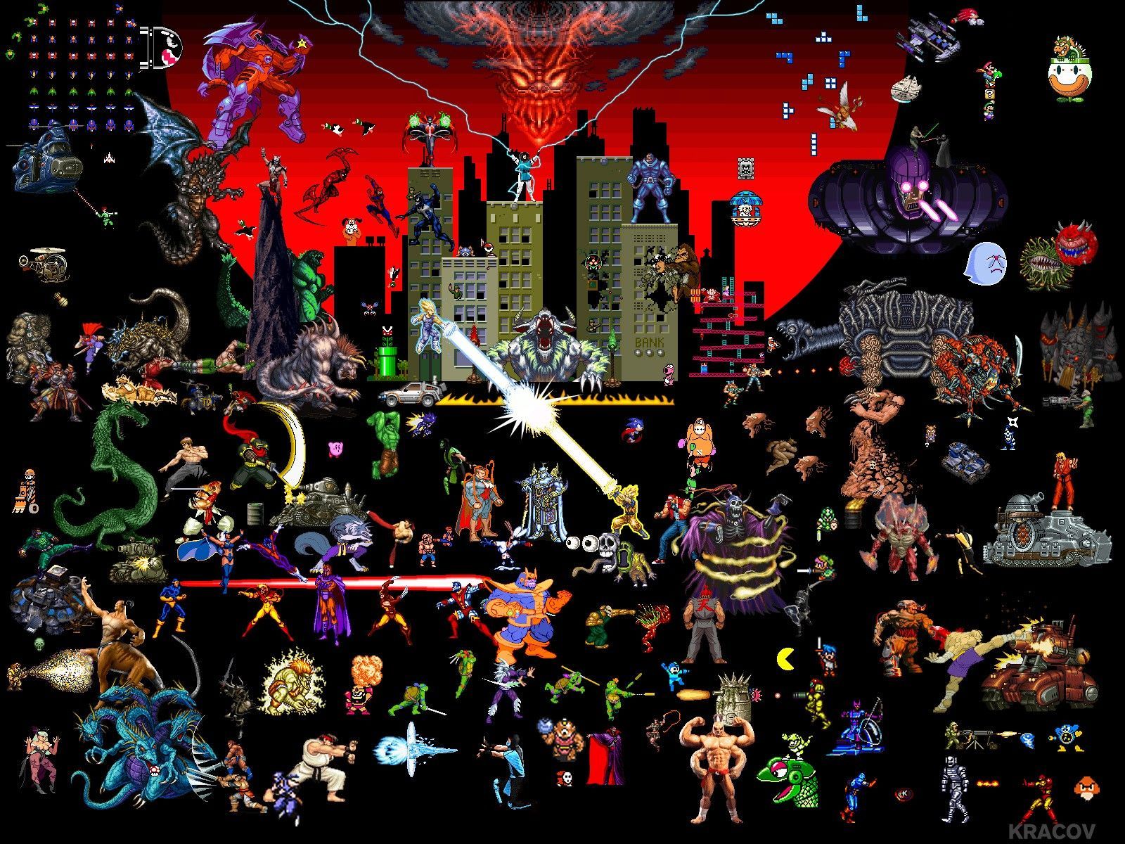 Retro Video Game Wallpaper 4k HD Background