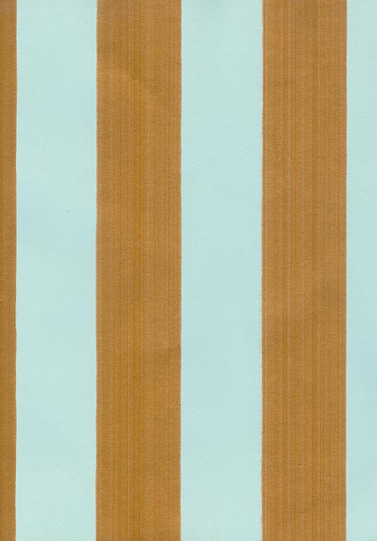 Soho Stripe Wallpaper Duck Egg With Gold Thick