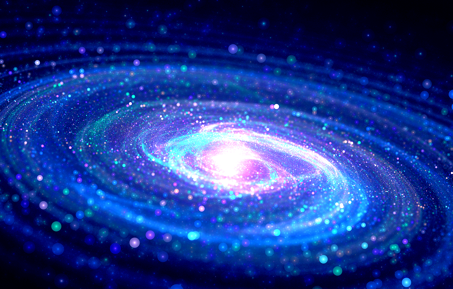 Fractal Digital Art Milky Way Galaxy Bokeh Spiral