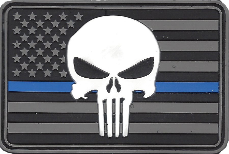 Thin Blue Line Flag Punisher Patch