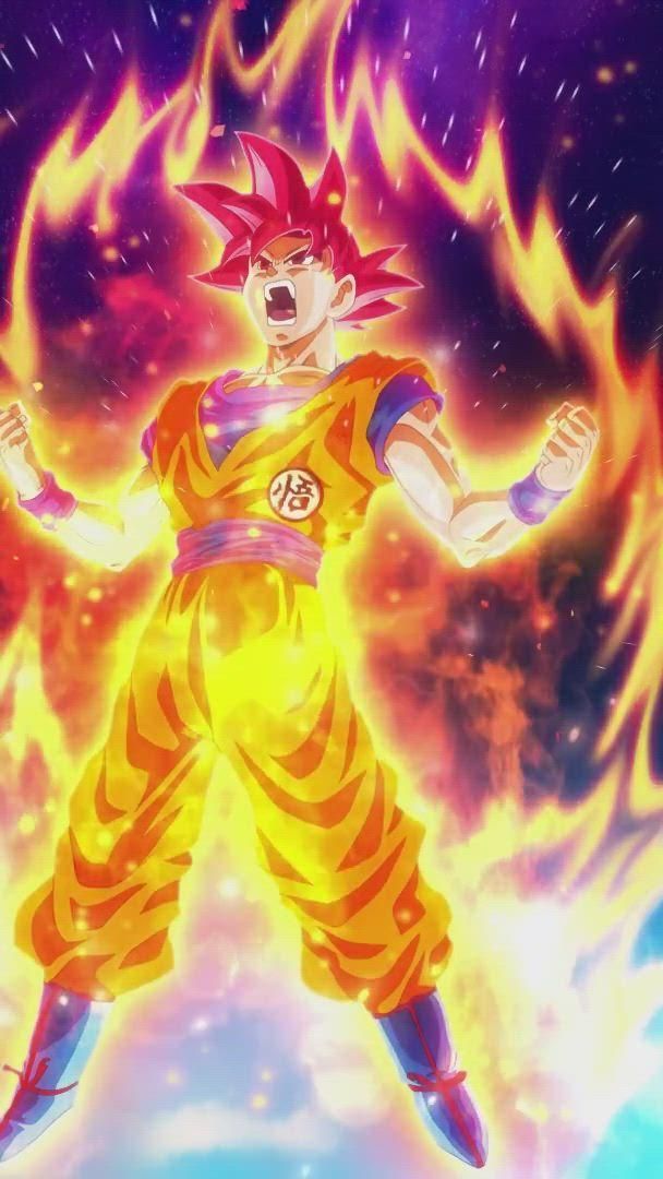 Anime Fire Goku Dragon Ball Super Live Wallpaper Video In
