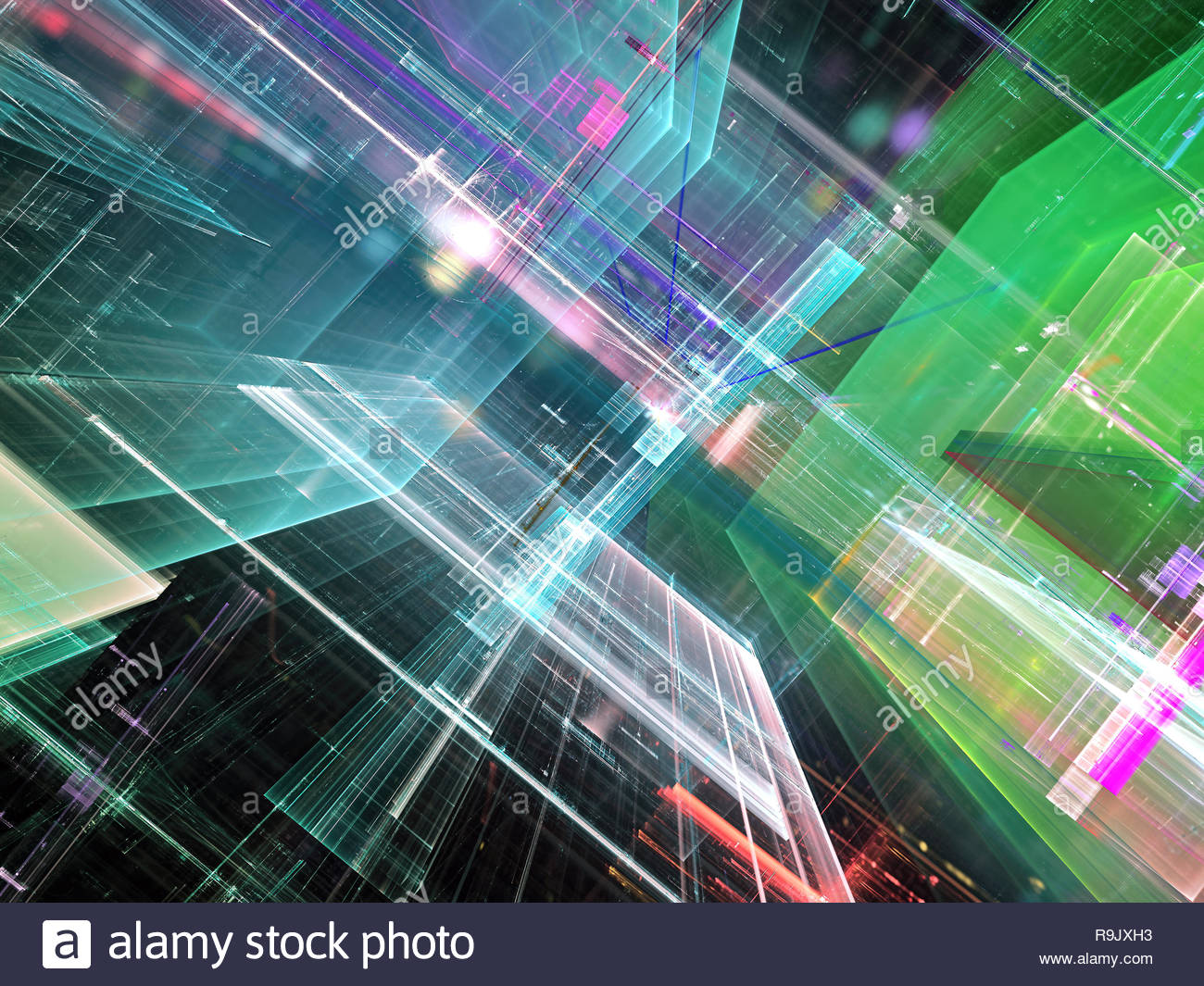 Abstract tech or science fiction background   computer generated