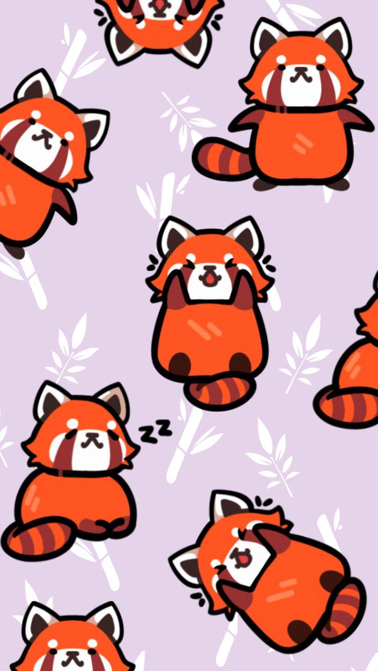 Red Panda Digital Art Animal Wallpaper Cartoon Kawaii