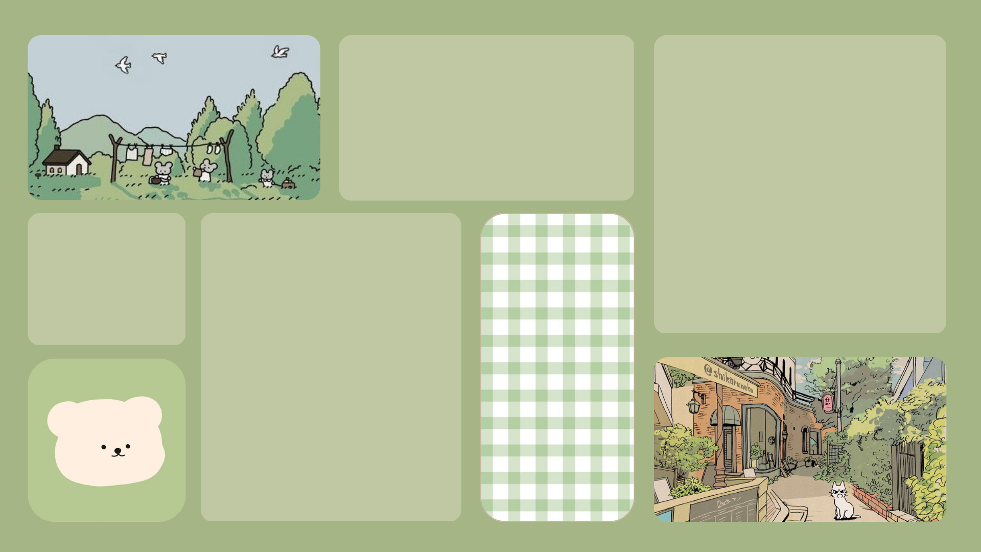 Green Desktop Wallpaper Organizer