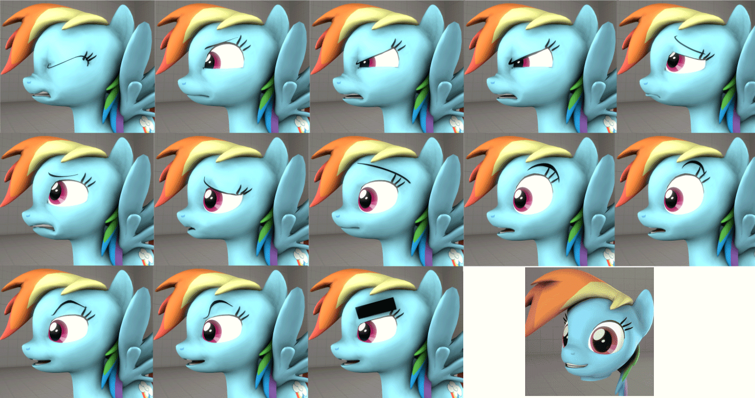 Free download SFMDL Animated Pony Eyebrows by Nutrafin 1501x