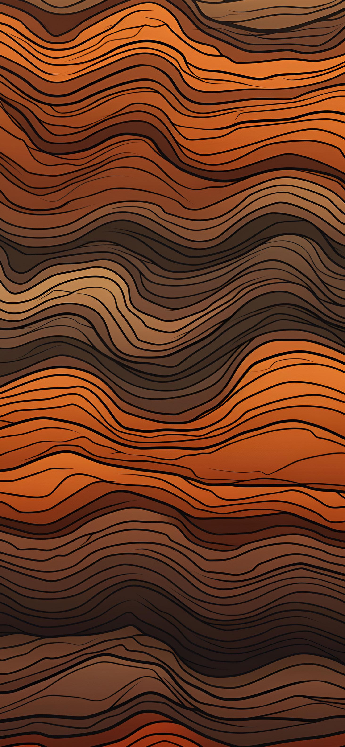 Aesthetic Brown Lines Wallpaper Minimalist