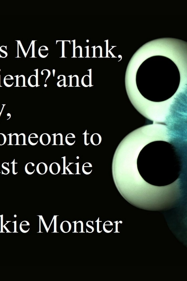 Cookie Monster Six iPhone Wallpaper