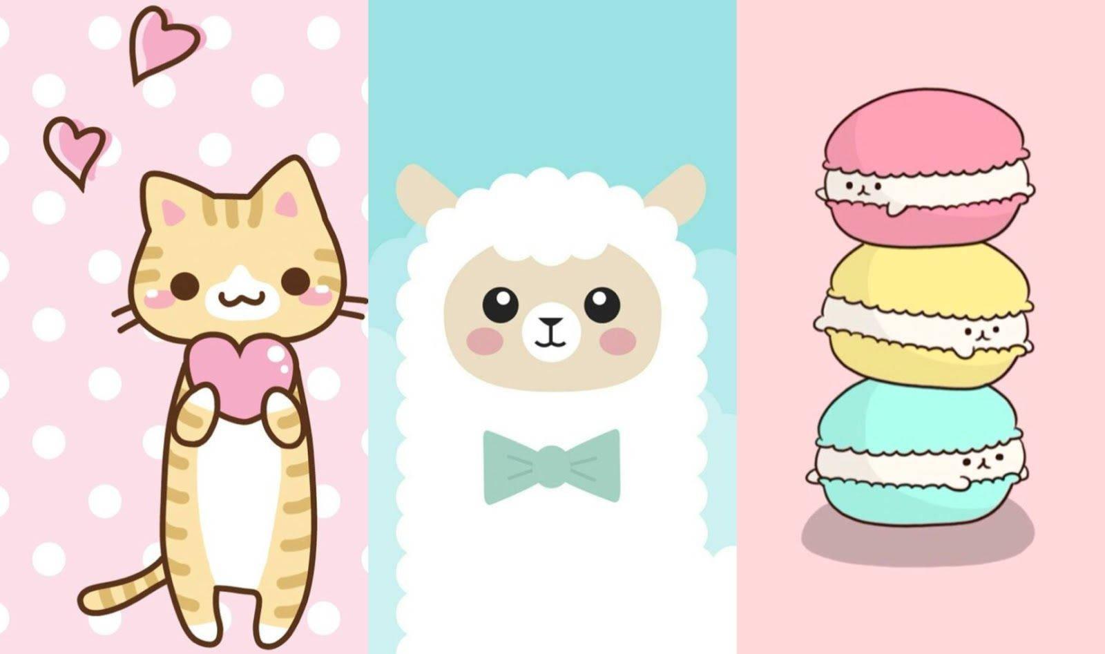 Download Super Cute Kawaii Pastel Characters Wallpaper