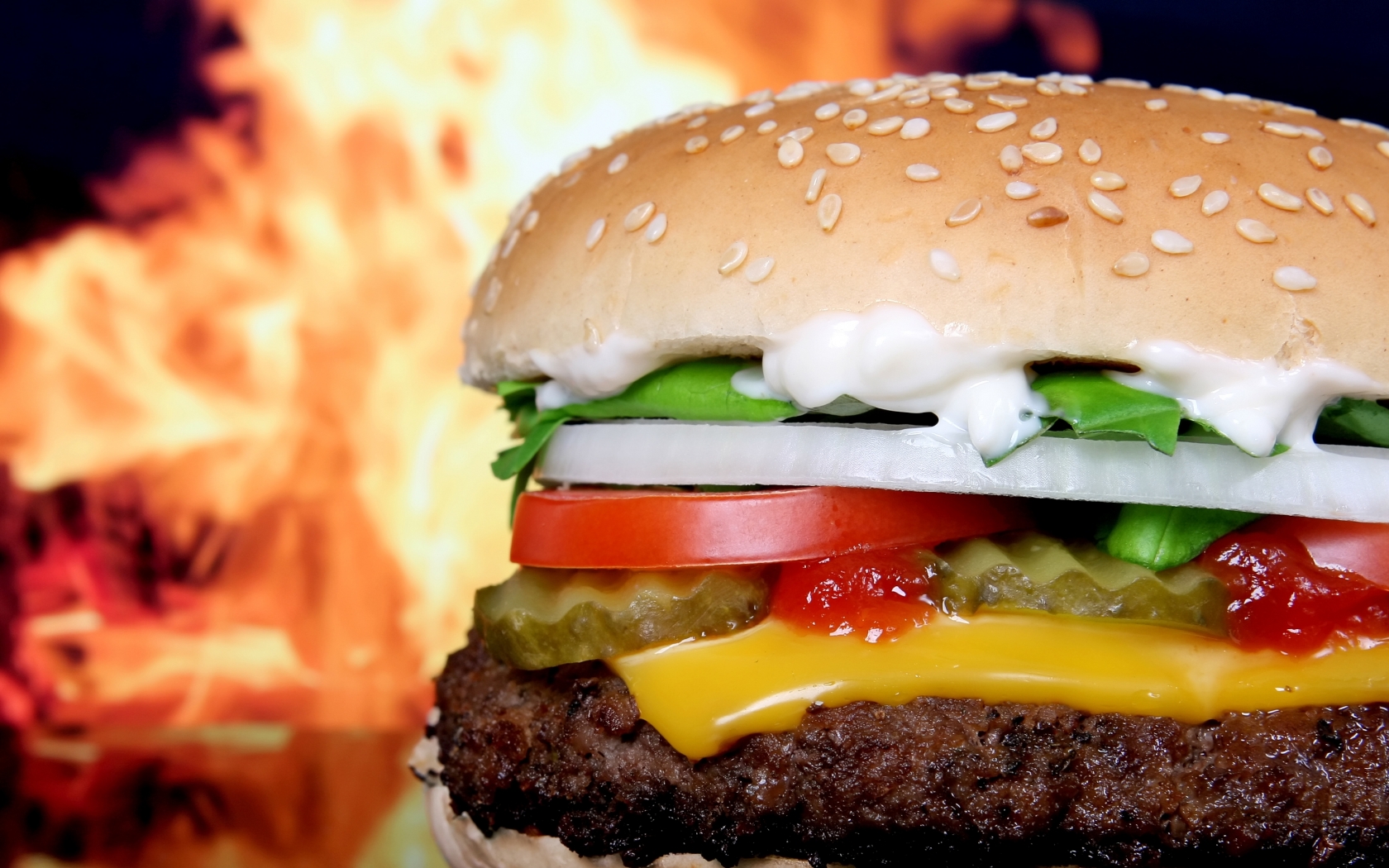 Food Macro Burger King Wallpaper Art HD