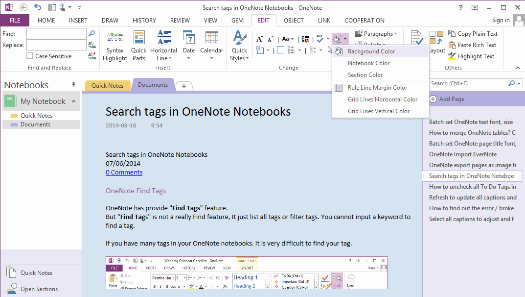 How To Batch Change Onenote S Background Color Office